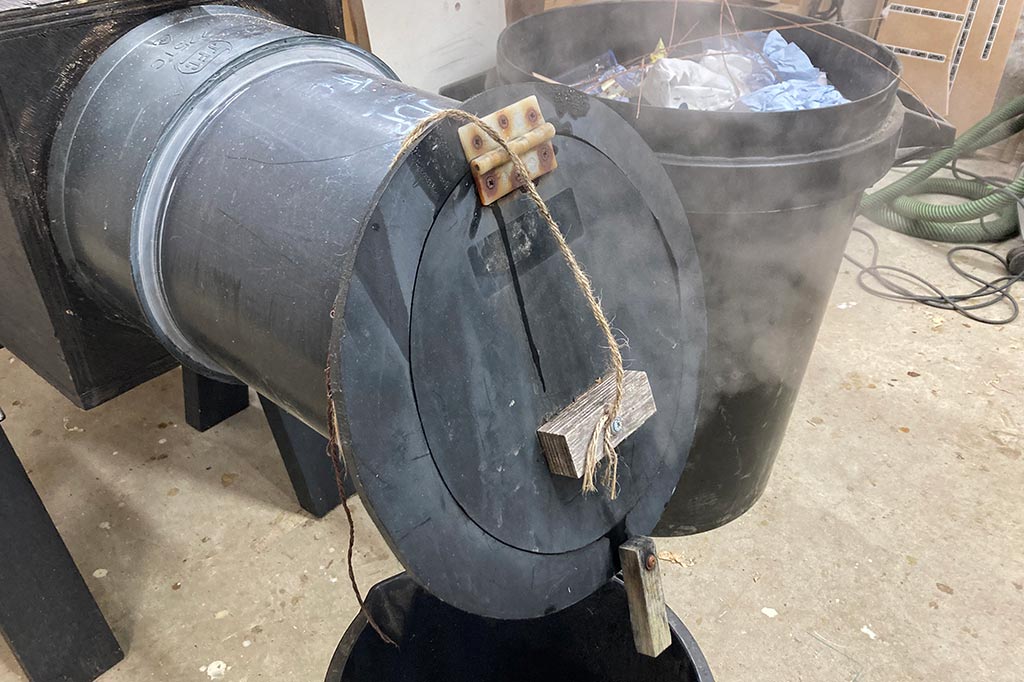 Steam bending course: Steam bending steamer in the workshop